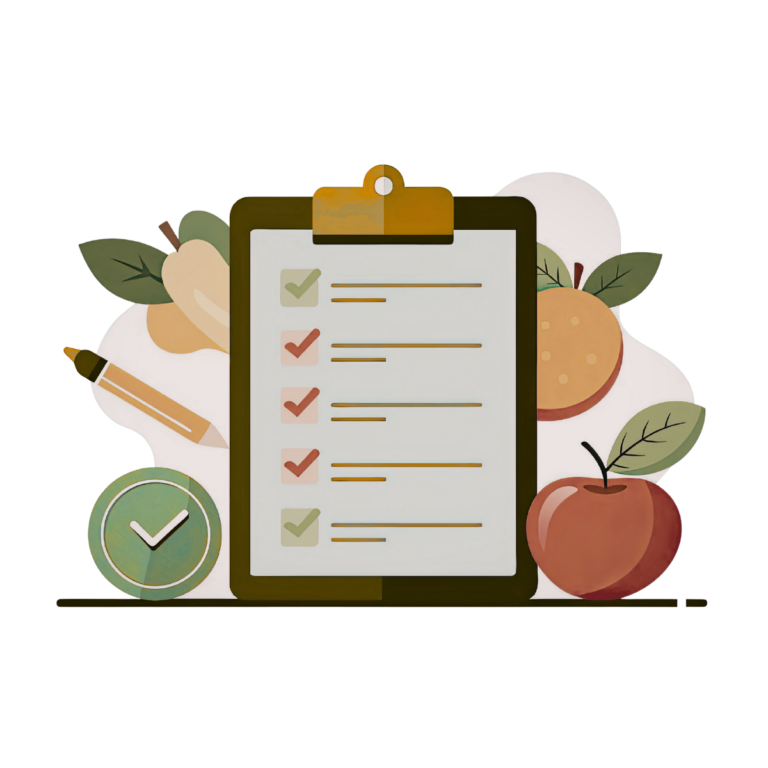 spring detox check list fruit vegetables